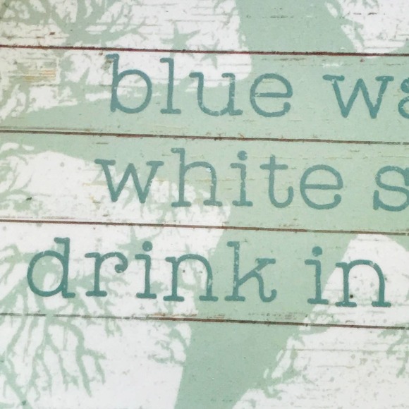 Tray Set - Blue Water White Sand Drink In Hand NEW - Picture 6 of 9